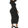 Shein Plus Womens Solid Color Long Sleeve Hooded Slim Fit Dress