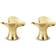 Georg Jensen Bloom forgyldt Lysestage 2stk