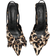 Shein Womens Pointed Toe Kitten Heel Stilettos Leopard Print Solid Colors Ankle Strap Elegant Daily Wear Heels Suitable For Outdoor Festivals Part