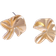 Shein pair Ladies Simple Unique Folded Style Stud Earrings HighGrade Versatile Flower Design Earrings