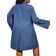 Shein Plus Size Denim Long Sleeve Shirt Dress - Casual Blue