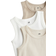 H&M Baby Beige 3-pak body uden ærmer 68 4-6M