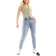 ASOS DESIGN Hourglass Mellanblå bekväma mom jeans smal passform