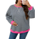 Shein Contrasting Stripe Pullover Sweatshirt - Plus Size