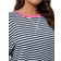 Shein Contrasting Stripe Pullover Sweatshirt - Plus Size