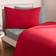 Brentfords Plain Reversible Set Double Duvet Cover Grey, Red (200x200cm)