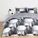 OHS Retro Geometric Reversible Set King Duvet Cover White, Black (230x220cm)