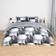 OHS Retro Geometric Reversible Set King Duvet Cover White, Black (230x220cm)