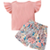 Shein st Baby Girls St Cap Sleeve Tshirt och tryckta shorts Set fr sommaren