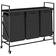 vidaXL Laundry Basket 3 Compartments with Wheels Black Oak