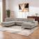 Ivy Bronx Leon Fabric Pull Out Corner Bed 81cm H X 330cm W X 214cm D Sofa 330cm 4 Seater