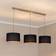 ValueLights Reni Drum Shade 3 Drop Bar Brushed Chrome Diner Ceiling Light with Bulbs Pendant Lamp