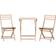SunLife Kafésett Brooklyn Teak Kafésett, 1 Bord inkl. 2 Stolar