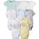 Gerber Baby 8-Pack Short Sleeve Onesies Bodysuits, Animals Green, Newborn