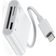 DCNETWORK SD-kortläsare för iPhone iPad, Lightning till SD-kortläsare, minneskortläsare, Trail Game Camera SD-kortvisare med dubbla kortplatser för MicroSD/SD