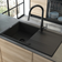 Hill Ceramic Granit Diskbänk Eridan Metallic Grafit Matt 78 x 50 cm med Vattenlås