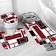 Yddsky 4 Pcs Geometric Shower Curtain Sets with 12 Hooks