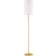 Homcom Elegant Metall Tygskärm 157 cm Guld Vit Golvlampa 157cm