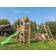 Jungle Gym Teepee legetårn komplet inkl. klatremodul og grøn rutschebane 804-088C2G