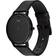 Movado Face Black With Black Leather