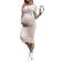 Shein Maternity Twist Knot Slim Fit Solid Color Bodycon Dress Autumn
