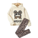Shein pcs Young Girl AutumnWinter Letter Print Sweatshirt Leopard Pattern Pants Set