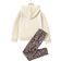 Shein pcs Young Girl AutumnWinter Letter Print Sweatshirt Leopard Pattern Pants Set