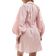 ASOS DESIGN Mini-Hemdkleid in Rosé mit geraffter Taille und Biesen-Rosa