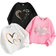 Shein pcsSet Toddlers Heart Pattern Fleece Lined Crew Neck Sweaters