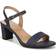Naturalizer Bristol Sandal Women's Navy Heels Sandals Ankle Strap Block