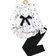 Shein Tween Girl Casual Heart Print Long Sleeve Shirt With Belt Leggings Set Autumn