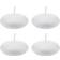 PartyDeco Flytande Ljus Vita 4-pack Matt Vit Stearinljus 4st