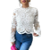 Shein White Lace Long Sleeve Casual Shirt