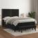 vidaXL Boxspring Met Matras Fluweel Zwart 140x200 cm