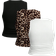 Shein pcsSet Plus Solid Leopard Print Fitted Tank Tops Summer