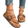 Shein Women's Flat Sandals With Soft Cork Sole - Black