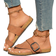 Shein Women's Flat Sandals With Soft Cork Sole - Black