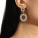 Shein Rhinestone Circle Drop Earrings