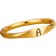 Shein 1pc European And American Style Simple Fashion Gold Stainless Steel Alphabet Ring For Men And Women, Daily Wear