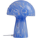Lindby Hubi Ø 22 cm Blå Glas Bordlampe 28cm