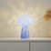 Lindby Hubi Ø 22 cm Blå Glas Bordlampe 28cm