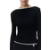 H&M Geripptes Shirt Mit U-Boot-Ausschnitt - Schwarz