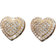 Shein Cubic Zirconia Heart Decor Stud Earrings For Women For Party Banquet Wedding