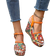 Shein Womens Wedge Heel ThickSoled Sandals Random Patterns Orange Buckled Beach Vacation Waterproof Platform HighHeeled Shoes Summer