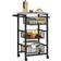 Homcom 3-Tier Kitchen Island on Wheels Trolley Table