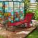 OutSunny Folding Sun Lounger with 5-Level Reclining Back Red
