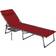 OutSunny Folding Sun Lounger with 5-Level Reclining Back Red