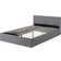 Merax Hydraulisches Boxspringbett 140x200 cm mit Bettkasten Grau Bettrahmen 140x200cm
