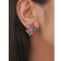 Shein 2pcs Flower Shape Diamond Inlaid Ear Studs For Women, Daily Wear, Dating, Vacation Gift
