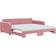 vidaXL Tagesbett Ausziehbar mit Matratzen Rosa 100x200 cm